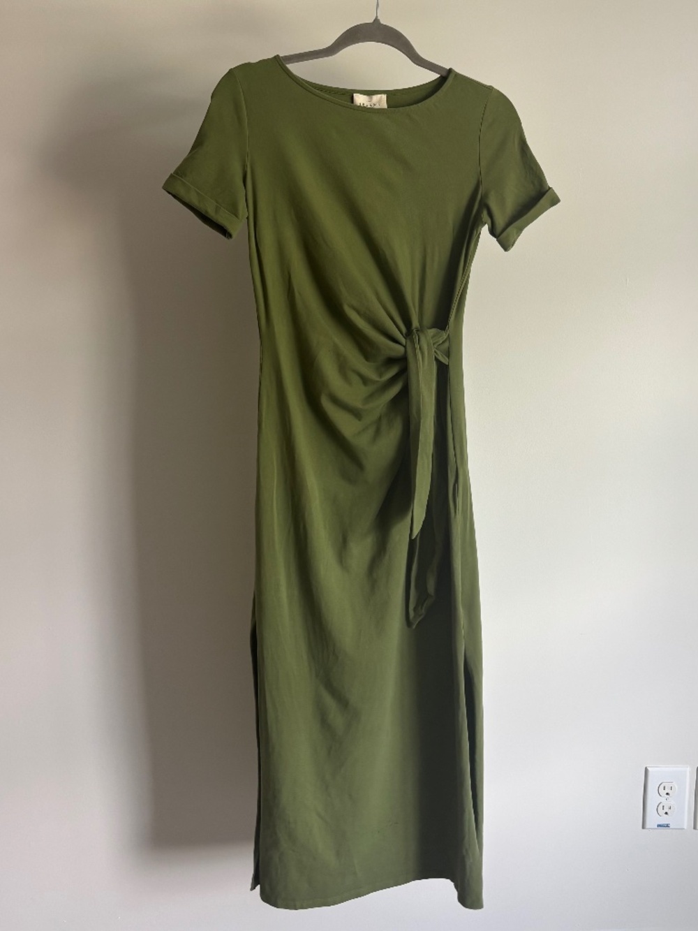 Sezane Pippa Dress Lime Green - Size XS